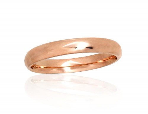 Золотое обручальное кольцо #1101090(Au-R), Красное Золото 585°, Размер: 19, 2.42 гр. image 1