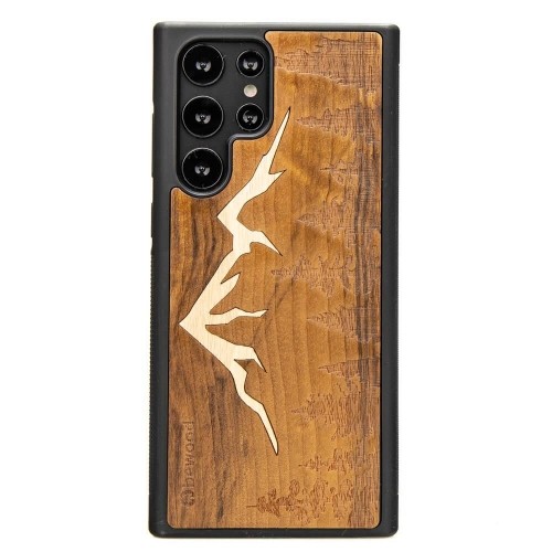 Wooden case for Samsung Galaxy S22 Ultra Bewood Mountains Imbuia image 1