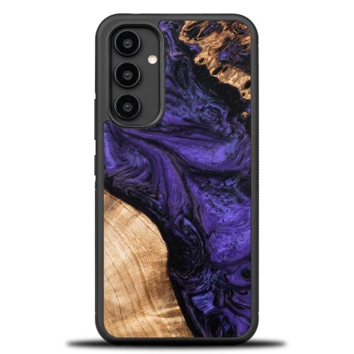 Wood and Resin Case for Samsung Galaxy A54 5G Bewood Unique Violet - Purple Black image 1