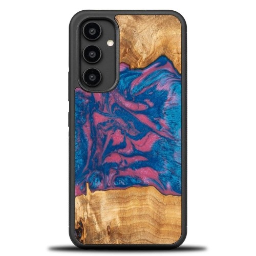 Wood and resin case for Samsung Galaxy A54 5G Bewood Unique Vegas - pink and blue image 1