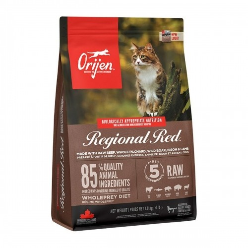 Kaķu barība Orijen Regional Red Pieaugušais Teļa gaļa Jēra gaļa Liellops 1,8 kg image 1