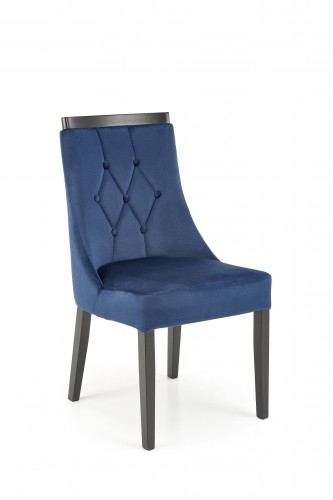 Halmar ROYAL chair, black / dark blue Monolith 77 image 1