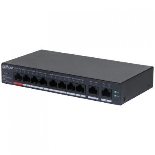 Switch|DAHUA|CS4010-8GT-110|Type L2|Desktop/pedestal|8x10Base-T / 100Base-TX / 1000Base-T|PoE ports 8|DH-CS4010-8GT-110 image 1