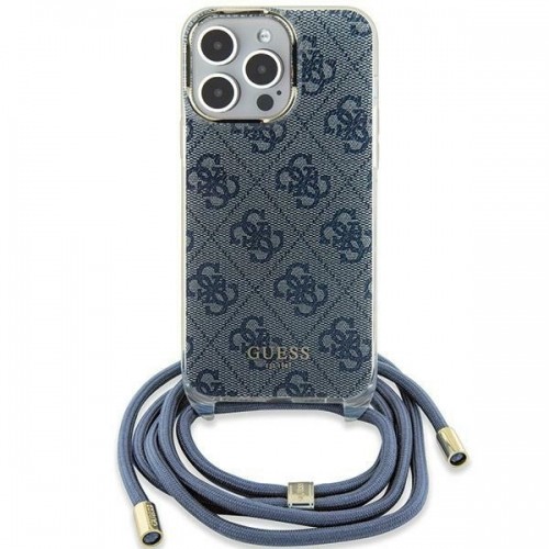 Guess GUHCP15SHC4SEB iPhone 15 | 14 | 13 6.1" niebieski|blue hardcase Crossbody Cord 4G Print image 1