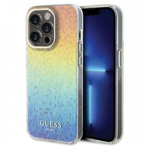 Guess GUHCP14XHDECMI iPhone 14 Pro Max 6.7" wielokolorowy hardcase IML Faceted Mirror Disco Iridescent image 1