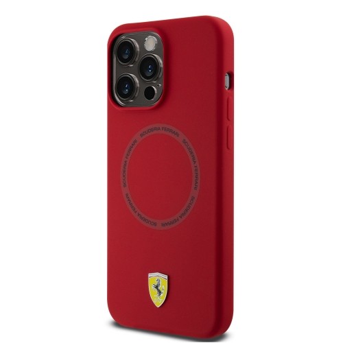 Ferrari Silicone Scuderia MagSafe Case for iPhone 15 Pro Max Red image 1