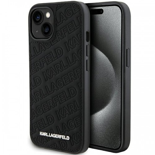 Karl Lagerfeld KLHCP15MPQKPMK iPhone 15 Plus 6.7" czarny|black hardcase Quilted K Pattern image 1