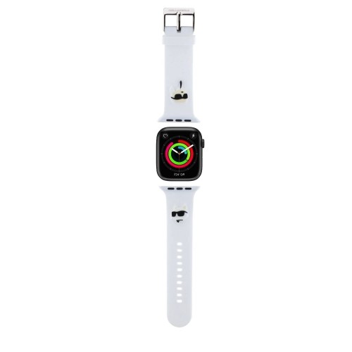 Karl Lagerfeld Karl and Choupette Head NFT Watch Strap for Apple Watch 38|40|41 White image 1