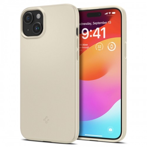 Apple Spigen Thin Fit case for iPhone 15 - beige image 1