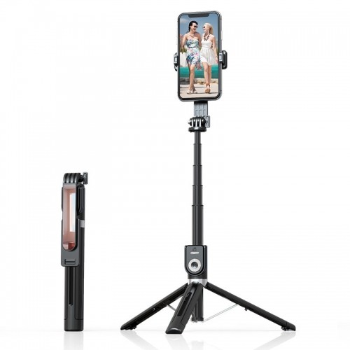 OEM Selfie Stick - with detachable bluetooth remote control and tripod - P80 1,3 metres BLACK image 1