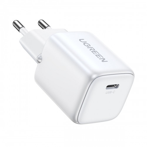 GaN USB C 30W PD Ugreen Nexode Mini fast charger - white image 1