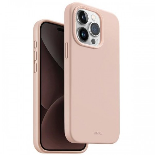 UNIQ etui Lino Hue iPhone 15 Pro 6.1" Magclick Charging różowy|blush pink image 1