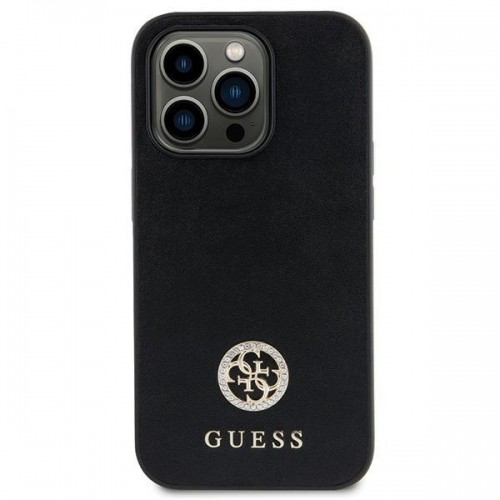 Guess GUHCP15MPS4DGPK iPhone 15 Plus 6.7" czarny|black hardcase Strass Metal Logo image 1