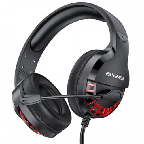 AWEI słuchawki gaming ES-770i nauszne gamingowe z mikrofonem czarny|black image 1