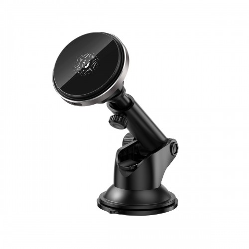 XO car holder CX017 magnet with inductive charging black 15W with suction cup image 1
