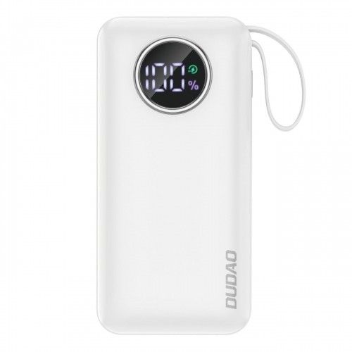 Dudao powerbank 10000mAh USB-A | USB-C 22.5W with built-in Lightning cable and USB-C white (K15sW) image 1
