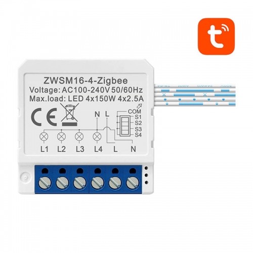 Smart Switch Module ZigBee Avatto ZWSM16-W4 TUYA image 1