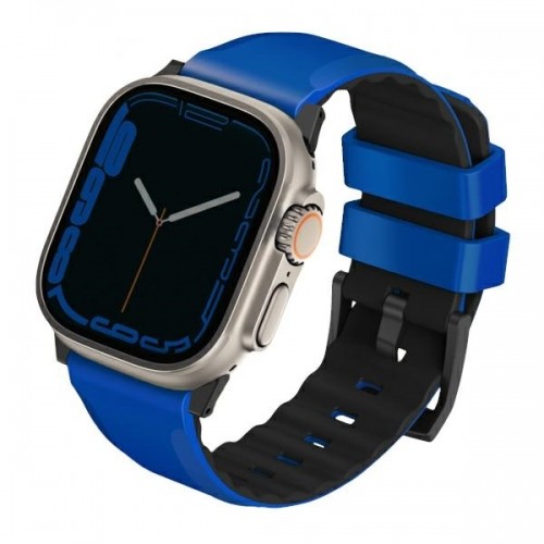 UNIQ pasek Linus Apple Watch Series 1|2|3|4|5|6|7|8|SE|SE2|Ultra 42|44|45|49mm Airosoft Silicone niebieski|racing blue image 1