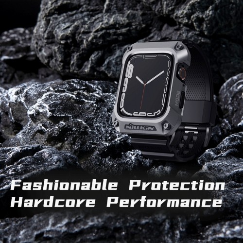 Nillkin DynaGuard Wristband + Case for Apple Watch Series 45mm 7|8 Black image 1