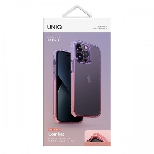 UNIQ etui Combat Duo iPhone 14 Pro 6,1" liliowo-różowy|lilac lavender-pink image 1