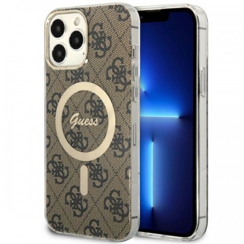 Guess GUHMP13XH4STW iPhone 13 Pro Max 6.7" brązowy|brown hardcase 4G MagSafe image 1