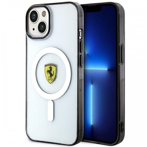 Ferrari FEHMP14MURKT iPhone 14 Plus 6,7" przezroczysty|transparent hardcase Outline Magsafe image 1