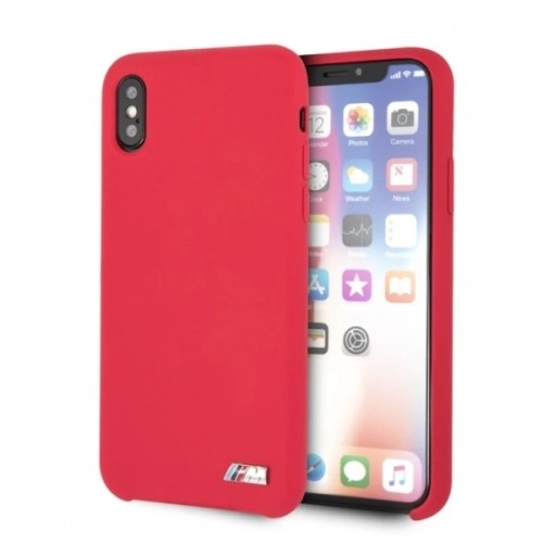 Etui hardcase BMW BMHCPXMSILRE iPhone X |Xs czerwony|red Silicone M Collection image 1