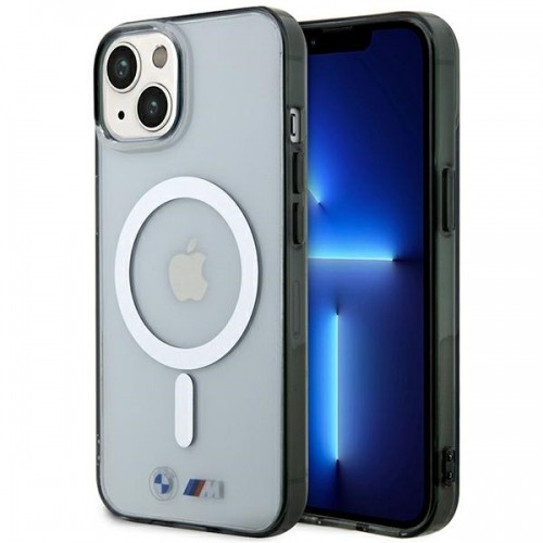 Etui BMW BMHMP14SHCRS iPhone 14 6.1" transparent hardcase Silver Ring MagSafe image 1