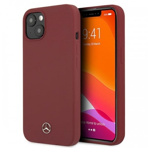 Mercedes MEHCP13MSILRE iPhone 13 6,1" czerwony|red hardcase Silicone Line image 1