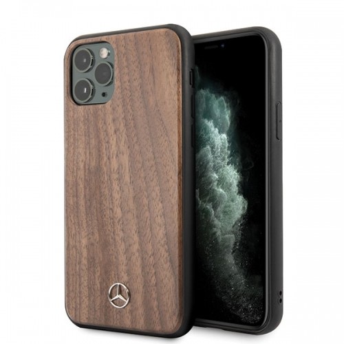 Mercedes MEHCN65VWOLB iPhone 11 Pro Max hard case brązowy|brown Wood Line Walnut image 1