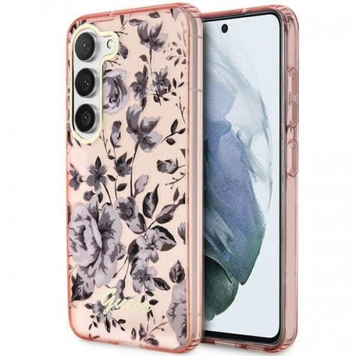 Guess GUHCS23MHCFWSP S23+ S916 różowy|pink hardcase Flower Collection image 1