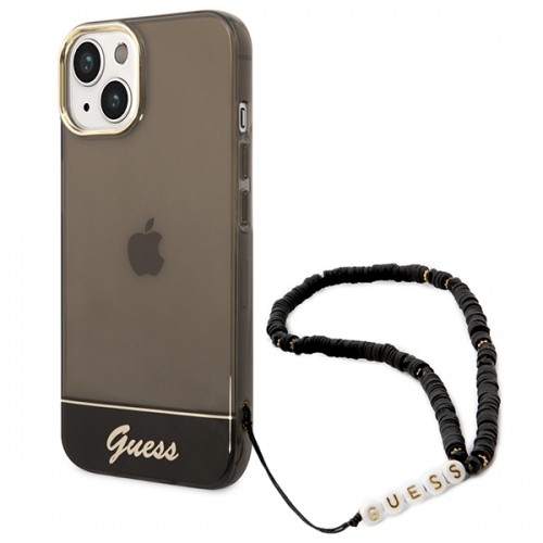 Guess GUHCP14MHGCOHK iPhone 14 Plus 6,7" czarny|black hardcase Translucent Pearl Strap image 1