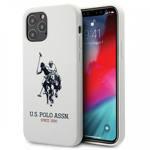 U.s. Polo Assn. US Polo USHCP12MSLHRWH iPhone 12|12 Pro 6,1" biały|white Silicone Collection image 1