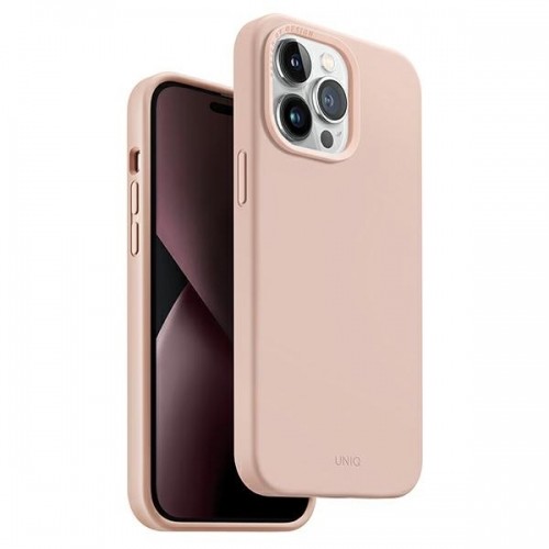 UNIQ etui Lino iPhone 14 Pro 6,1" różowy|pink blush image 1