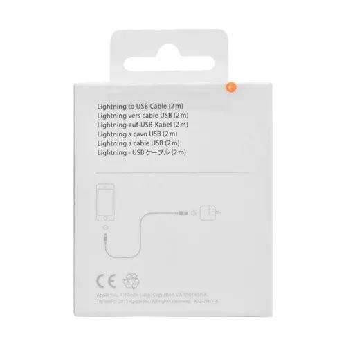 Apple MD819 iPhone 5 Lightning Data Cable White image 1