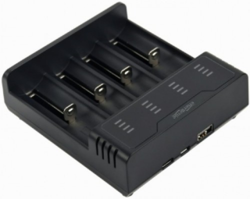 Bateriju lādētājs Gembird USB 4-slot Ni-MH + Li-ion Fast Battery Charger Black image 1