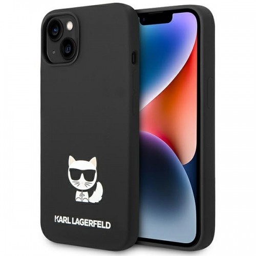 Karl Lagerfeld Liquid Silicone Choupette Case for iPhone 14 Black image 1