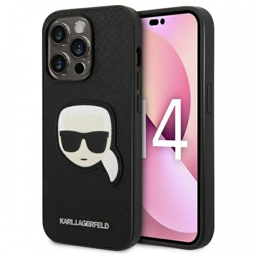 Karl Lagerfeld PU Saffiano Karl Head Case for iPhone 14 Pro Max Black image 1