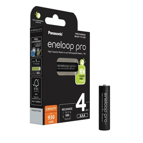 Panasonic Eneloop Pro AAA 930mAh rechargeable - 4 pcs image 1
