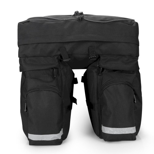 Wozinsky Bicycle Bike Pannier Bag Rear Trunk Bag with Shoulder Strap and Bottle Case 60L black (WBB13BK) image 1