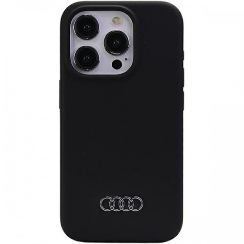 Audi Silicone Case iPhone 15 Pro 6.1" czarny|black hardcase AU-LSRIP15P-Q3|D1-BK image 1