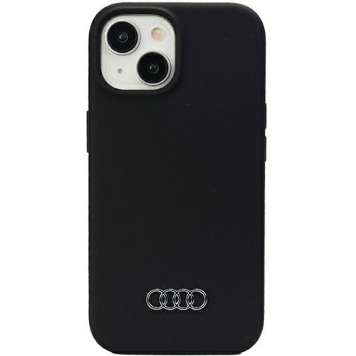 Audi Silicone Case iPhone 15 Plus 6.7" czarny|black hardcase AU-LSRIP15M-Q3|D1-BK image 1
