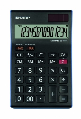 *Galda kalkulators Sharp SH-EL144TBL melns image 1