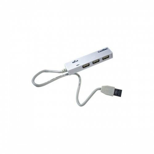 3-Port USB Hub CoolBox COO-H413 Balts Melns image 1