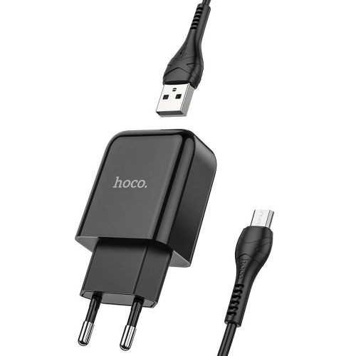 Hoco N2 Mobilo telefonu lādētājs 2.1A + Micro USB kabelis 1m image 1
