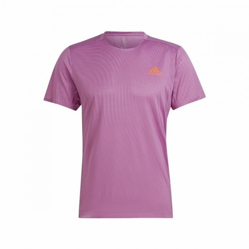 Vīriešu Krekls ar Īsām Piedurknēm Adidas Adizero Speed Tumši rozā image 1