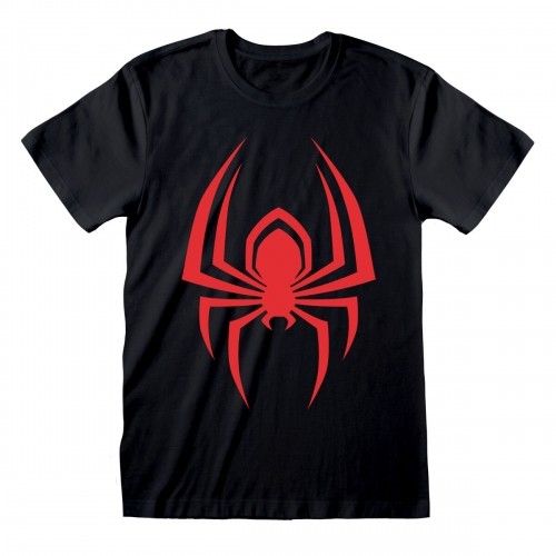 Krekls ar Īsām Piedurknēm Spider-Man Hanging Spider Melns Unisekss image 1