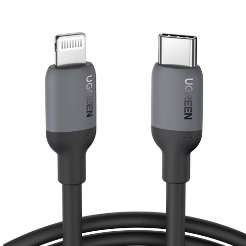 Ugreen USB Type C - Lightning kabelis (MFI sertifikāts) C94 chip 1m melns (US387 20304) image 1