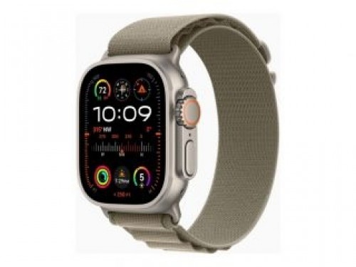 Apple  
         
       Watch Ultra 2 GPS + Cellular, 49mm Titanium Case with Olive Alpine Loop - Small image 1