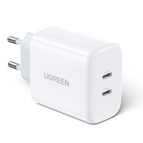 Ugreen charger 2x USB Type C 40W Power Delivery white (10343) image 1